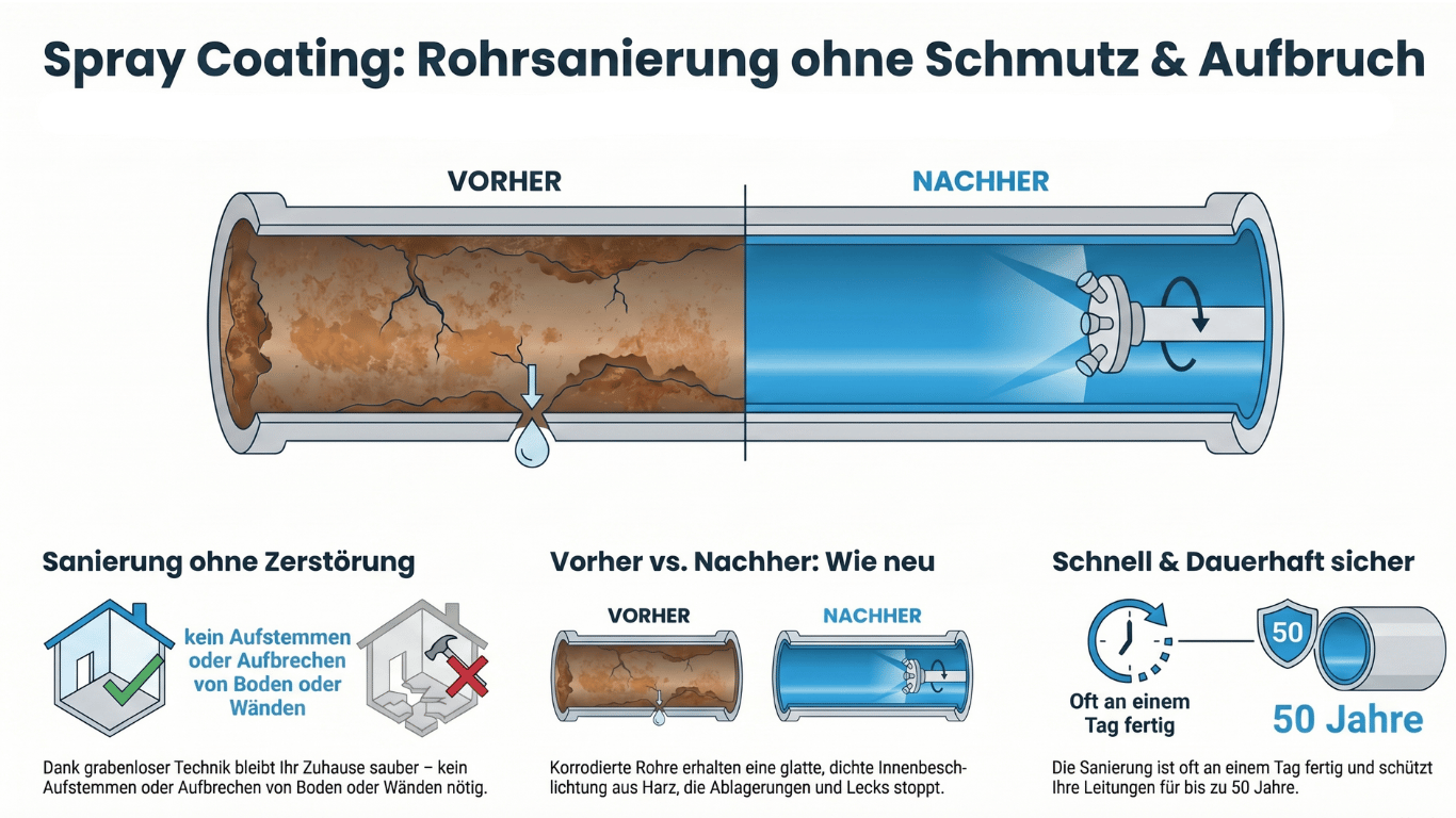 Spray Coating | Rohrinnensanierung bundesweit | Infravadis